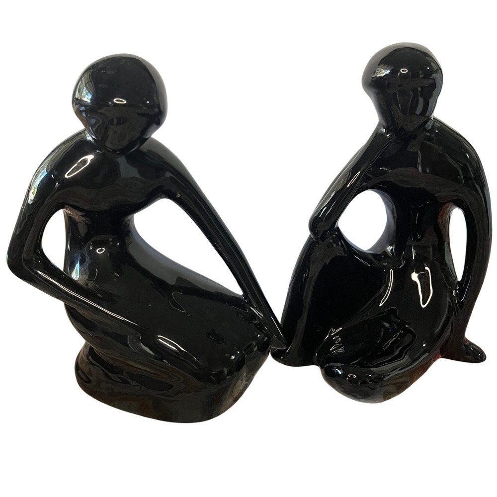 MCM Rosenthal Netter Man And Woman Sitting RARE Pair 60s‎ Excellent